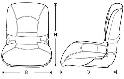 Hollex Stoelkuip Navy Star navy/witte bies