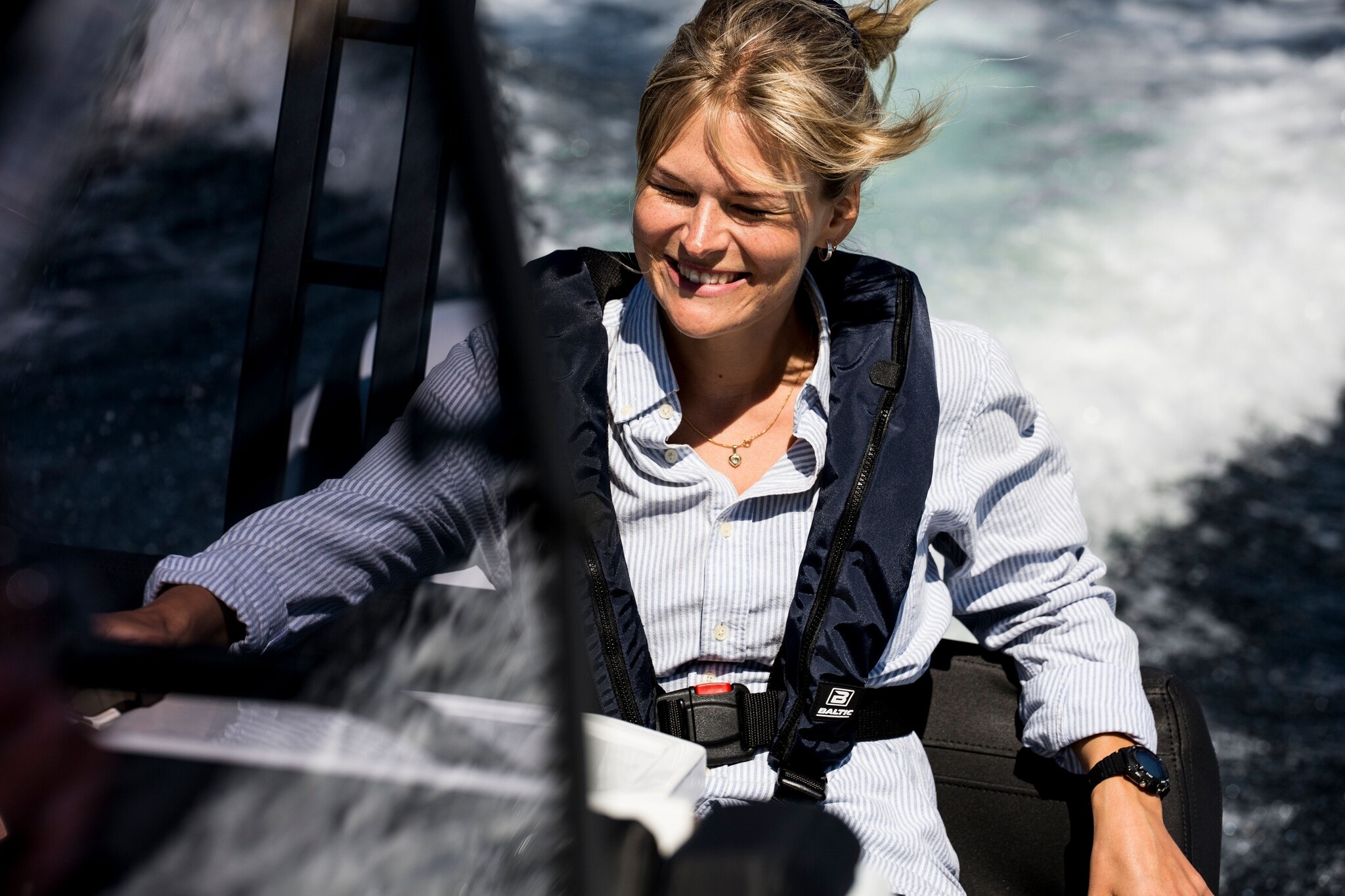 Baltic Legend 305N met Harnas Manueel reddingsvest