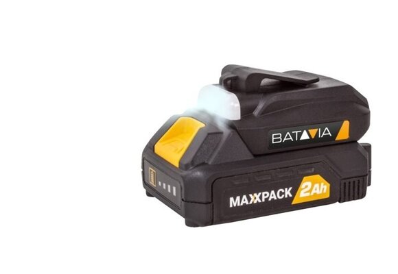 Batavia - 18V USB lader + zaklamp Past op alle Maxxpack 18V accu's