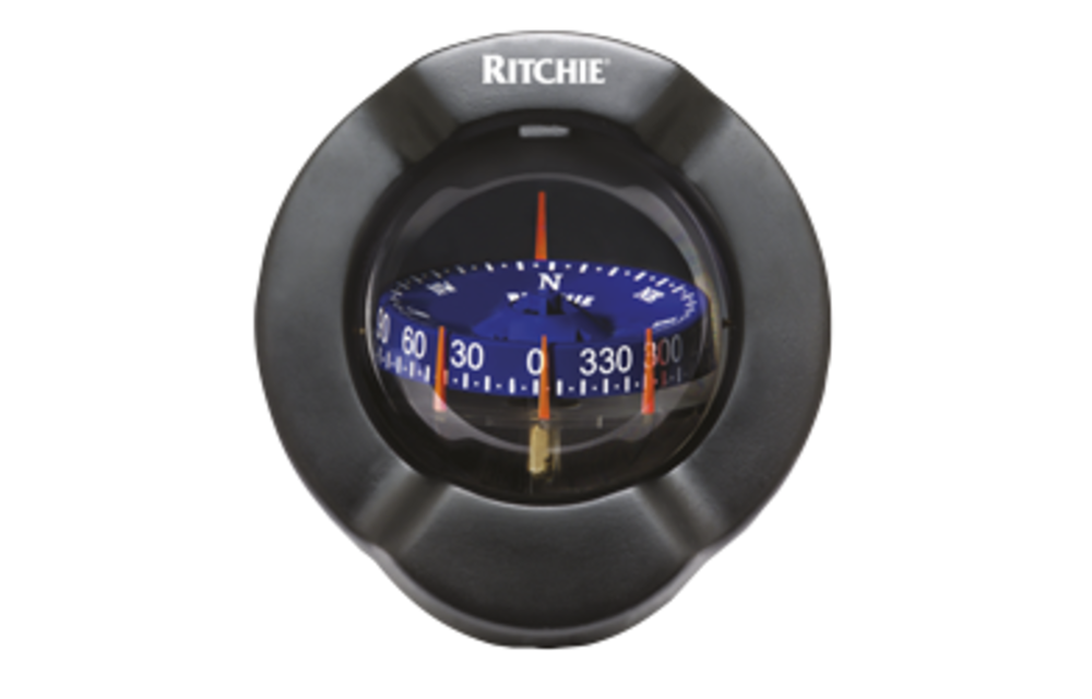 Ritchie Kompas model Helmsman HV-76 12V schotkompas roos Ø93 5mm / 5º zwart