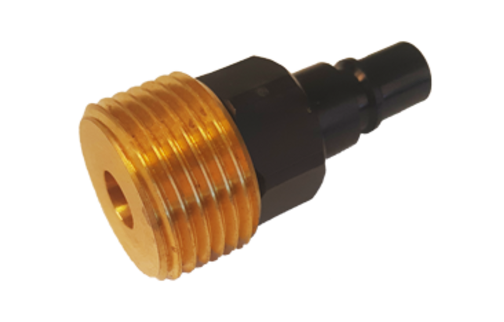 Messing connector en plastic adapter voor art. 037190