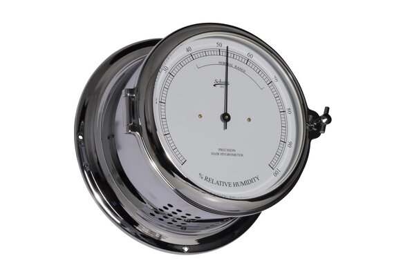 Schatz - Hygrometer Royal messing verchroomd Ø180 mm