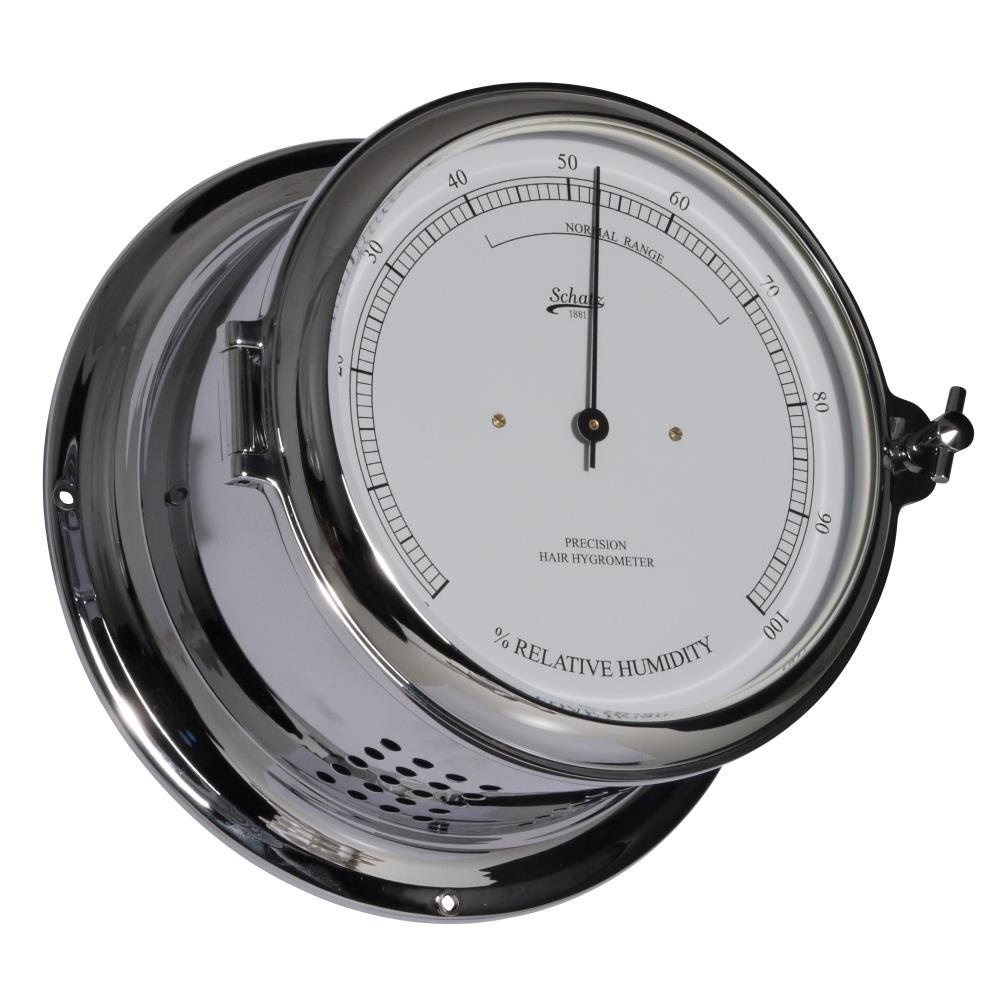 Schatz - Hygrometer Royal messing verchroomd Ø180 mm