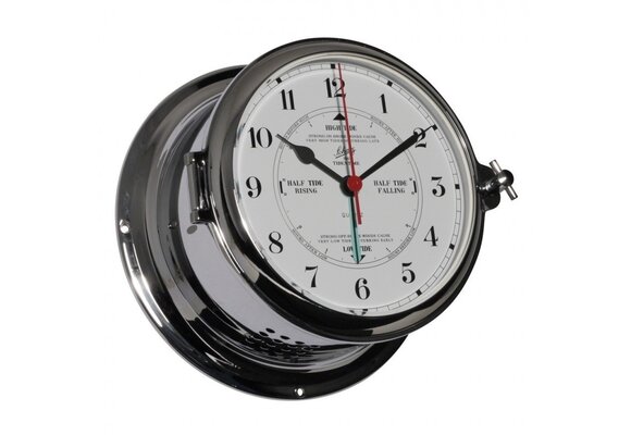 Schatz - Getijdenklok Royal messing verchroomd Ø180 mm