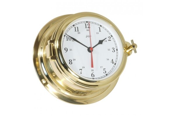 Schatz - Klok quartz Royal messing Ø180 mm