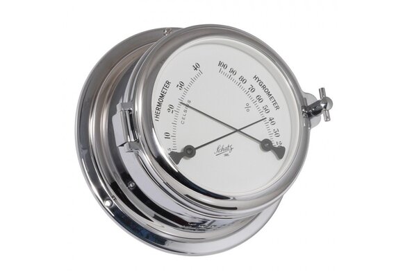 Schatz - Thermometer Midi messing verchroomd Ø155 mm
