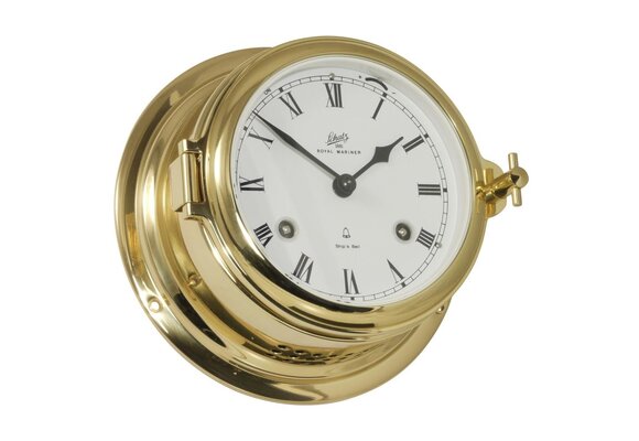 Schatz - Klok mechanisch Midi messing Ø155 mm glazenslag (Romeinse cijfers)