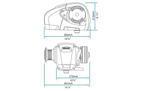 Lewmar - Horizontale ankerlier H2 Gypsy (drum)