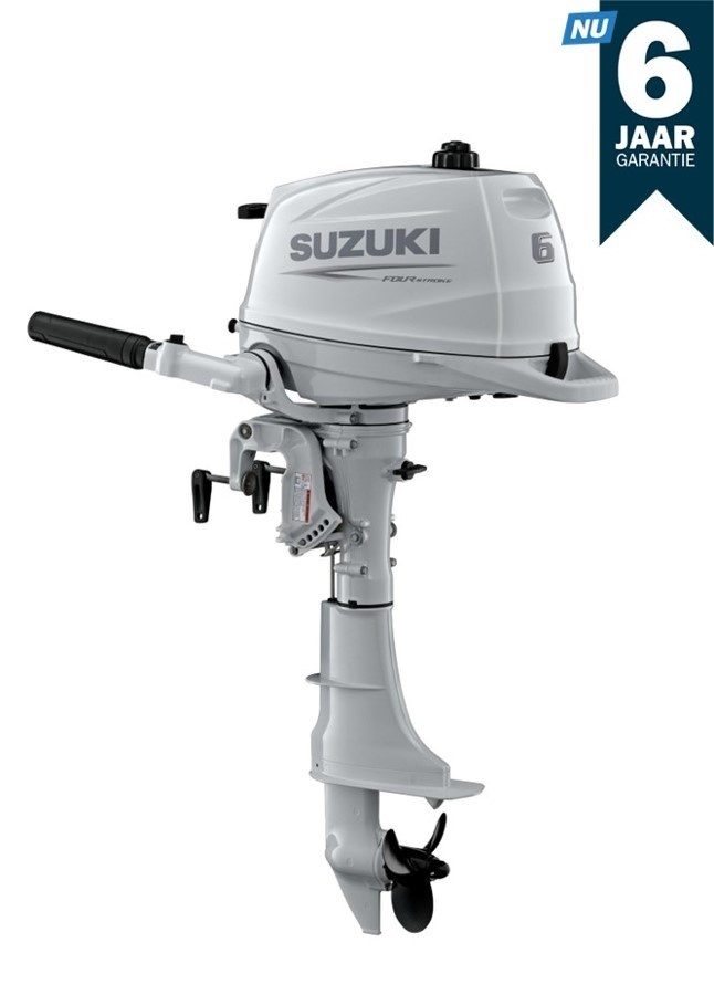 Suzuki buitenboordmotor 6pk - DF6A - Kortstaart - Wit