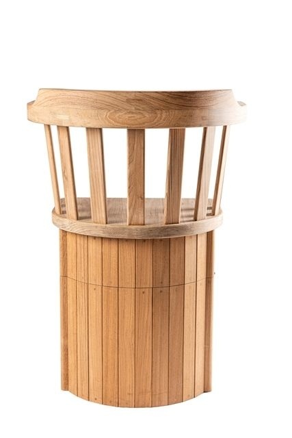 ARC Marine - Teak kolom met lade voor stuurstoel 2050