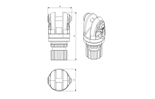Borika - Adapter voor bevestigen eindstuk biminitop