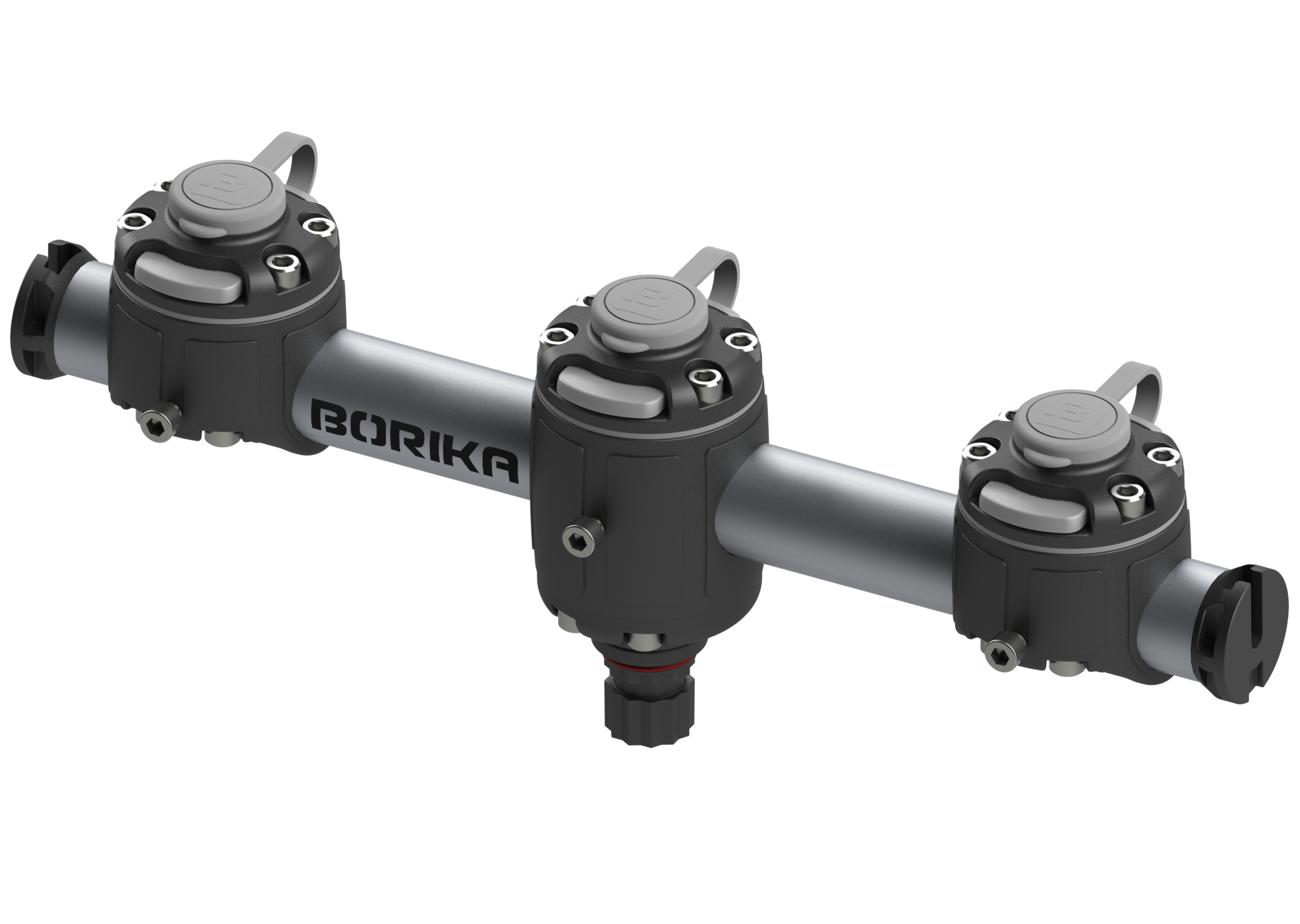 Borika - Ronde rail met 3 montage voeten 350mm