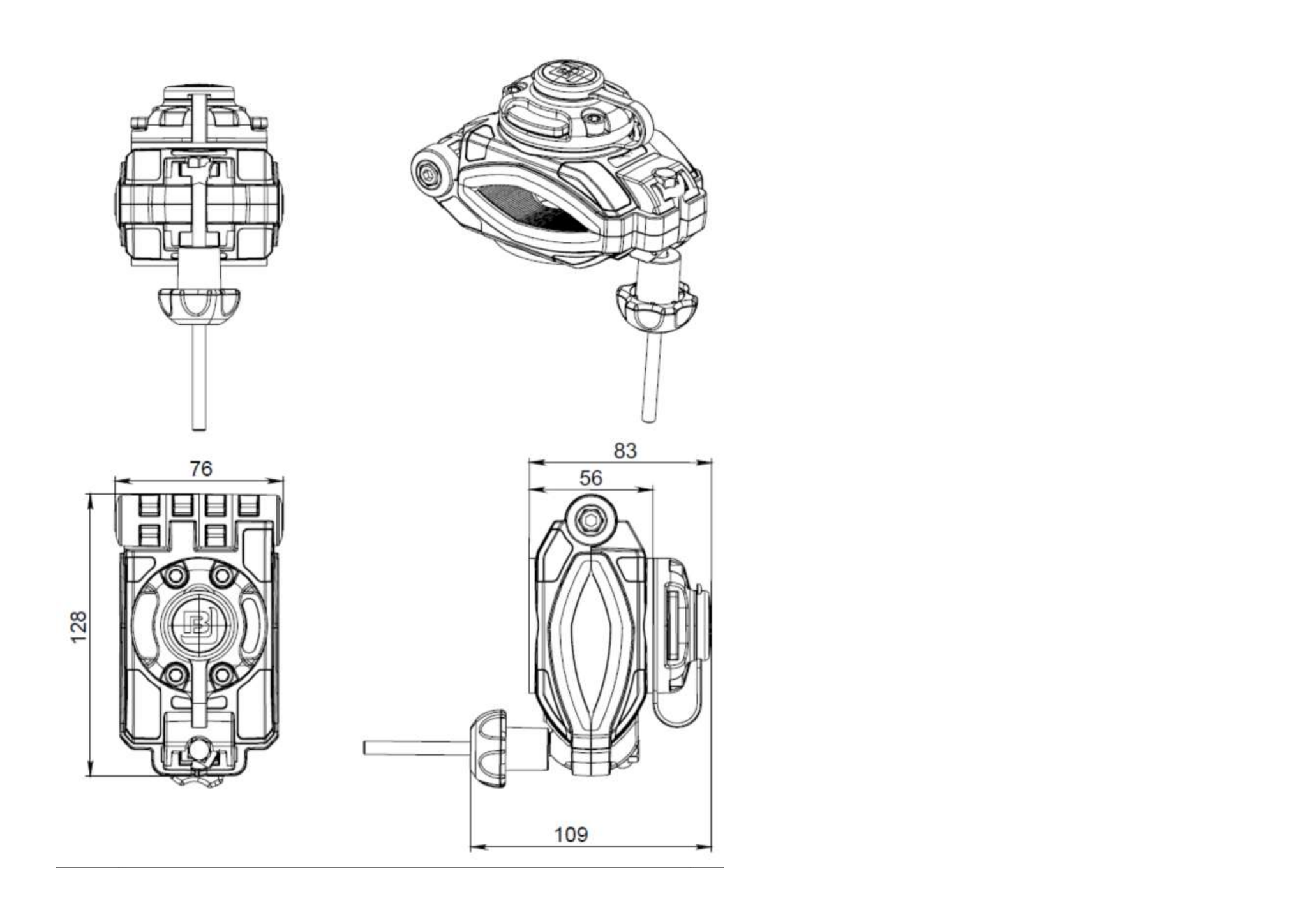 Borika - Montage voet klemmontage