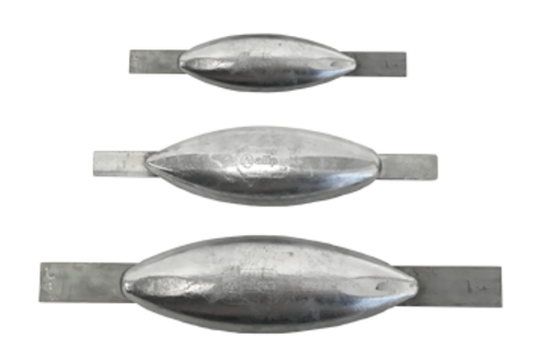 Allpa - Zinken lasstrip-anode, 203x120x40x25mm (0,55kg)