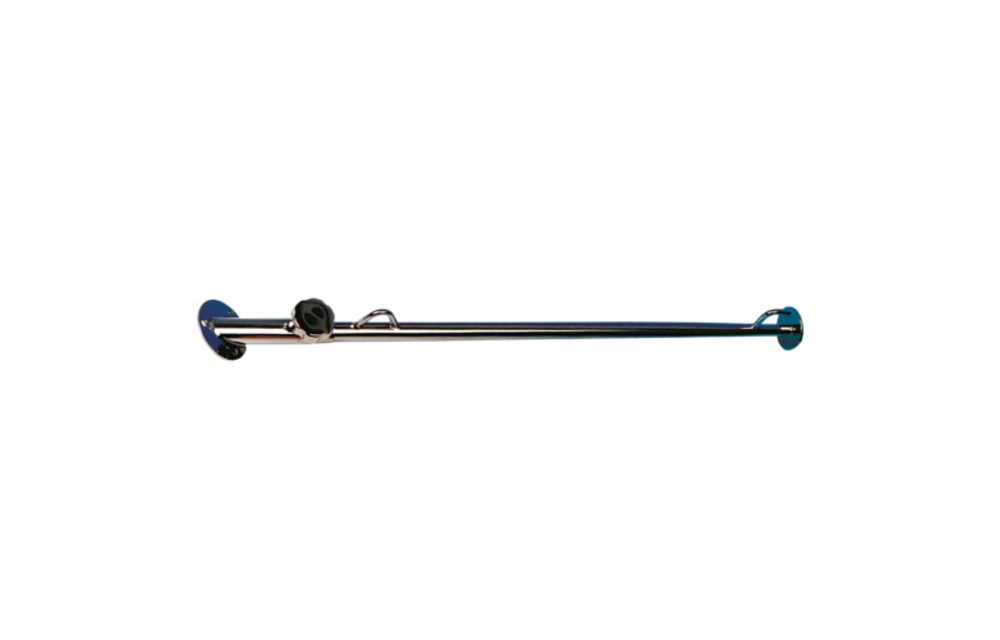Allpa - RVS vlaggenstok met voetplaat 30°, L=460mm