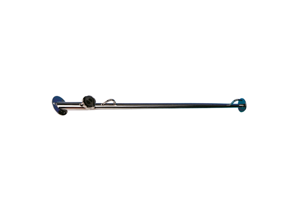 Allpa - RVS vlaggenstok met voetplaat 30°, L=460mm