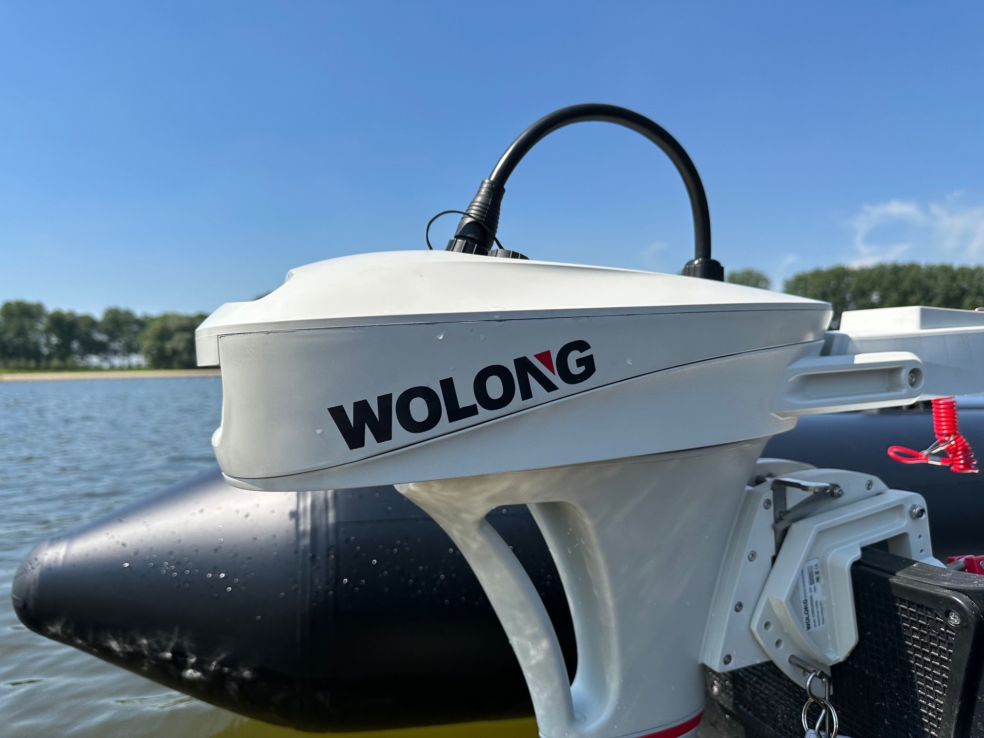 Wolong Elektrisch buitenboordmotor  - Flowstar 1.5 kortstaart met knuppel/accu