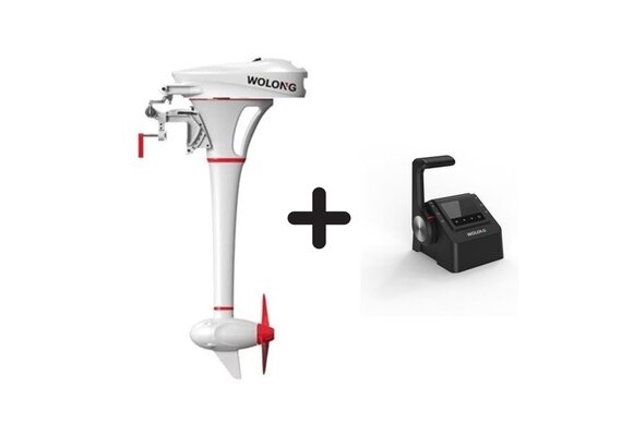 Wolong Elektrisch buitenboordmotor -  Flowstar 1.5 kortstaart met afstandsbediening & accu