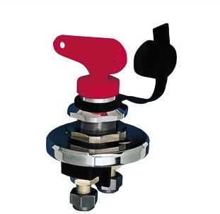 Allpa Hoofdschakelaar, messing-verchroomd 140A continu