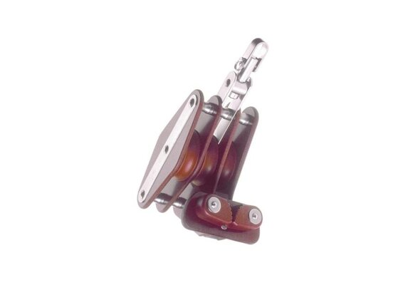 HYE Schootblok 3 schijfs met wartelende beugel hondsvot en schootklem