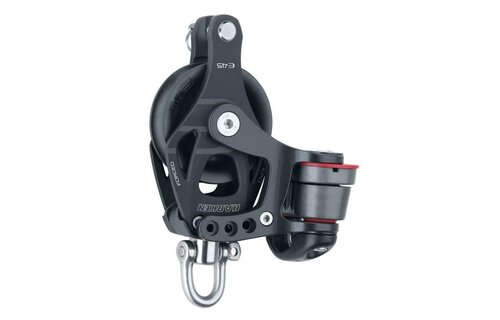 Harken Element 1-schijfsblok met hondsvot en klem 45mm