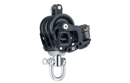 Harken Element 3-schijfsblok met hondsvot en klem