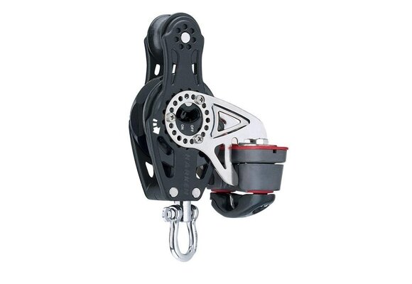 Harken Carbo vlooiblok met hondsvot, ratel en klem - 57 mm