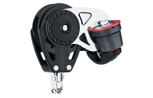 Harken Carbo Ratchamatic Automatisch ratelblok met hondsvot en klem 57 mm