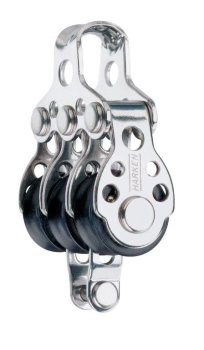 Harken 3-schijfsblok met hondsvot 16 mm