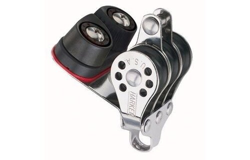 Harken Micro 3-schijfsblok met hondsvot en klem