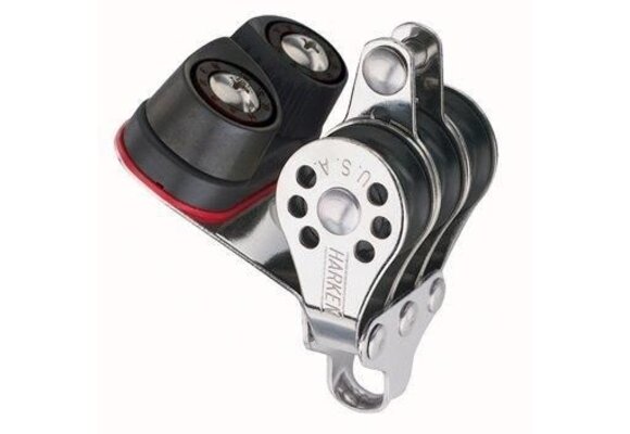 Harken Micro 3-schijfsblok met hondsvot en klem