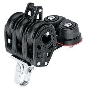Harken Carbo 3-schijfsblok met hondsvot en klem 29 mm