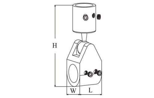 Talamex Buiskapbeslag RVS kogelscharnier