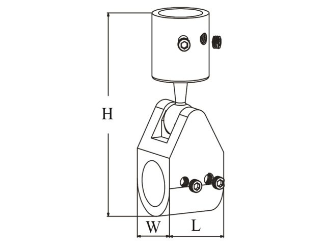 Talamex Buiskapbeslag RVS kogelscharnier