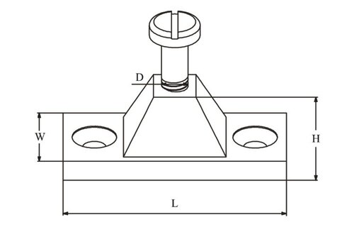 Talamex Buiskapbeslag RVS dekplaat zij-montage