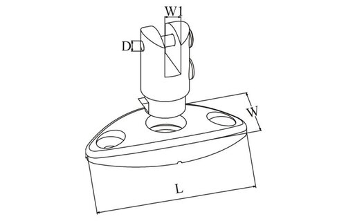 Talamex Buiskapbeslag RVS dekscharnier 360° verwijderbaar