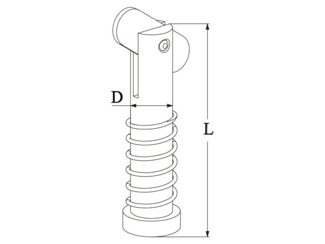 Talamex Borgpen rvs met veer en dropnose