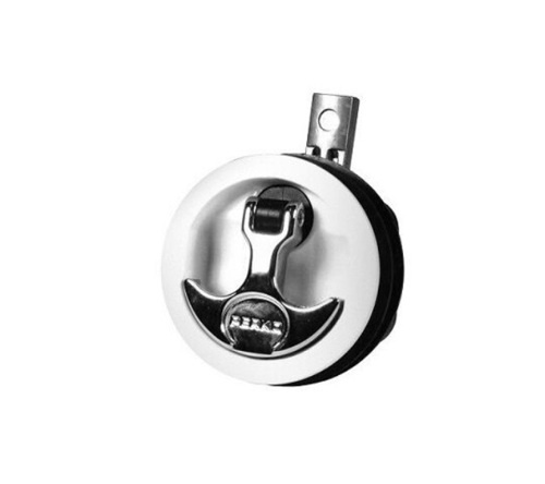 Perko Luiksluiting wit zonder slot, 32-48mm, rechte schoot, chroom hendel