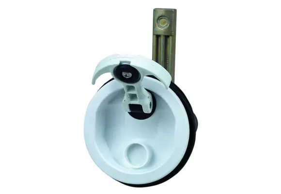 Perko Luiksluiting 19-60mm, Gepr. M/Slot Wit, intrekbare schoot