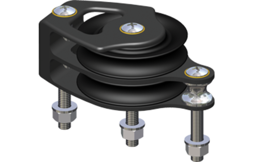 Antal Aluminium block serie OPF-60, kogelgelagerd, double foot block