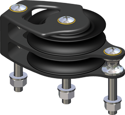 Antal Aluminium block serie OPF-60, kogelgelagerd, double foot block