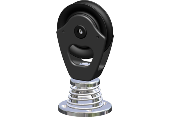 Antal Aluminium block serie OPF-70, kogelgelagerd, pad-eye block