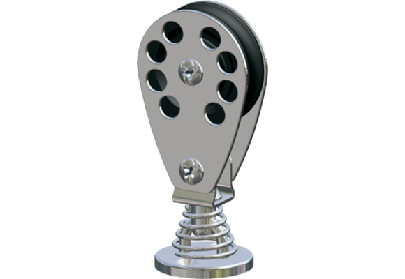 Antal RVS 316 block serie 65, kogelgelagerd, pad-eye block