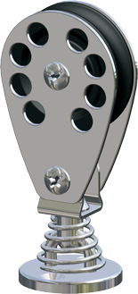 Antal RVS 316 block serie 65, kogelgelagerd, pad-eye block