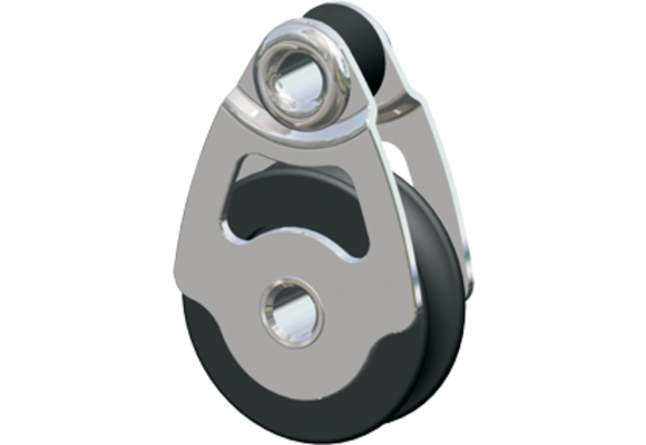 Antal RVS 316 mini block serie 34x6, kogelgelagerd, webbing block