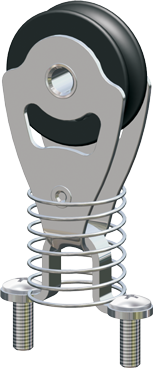 Antal RVS 316 mini block serie 34x6, kogelgelagerd, saddle block