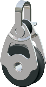 Antal RVS 316 mini block serie 34x6, kogelgelagerd, shackle block