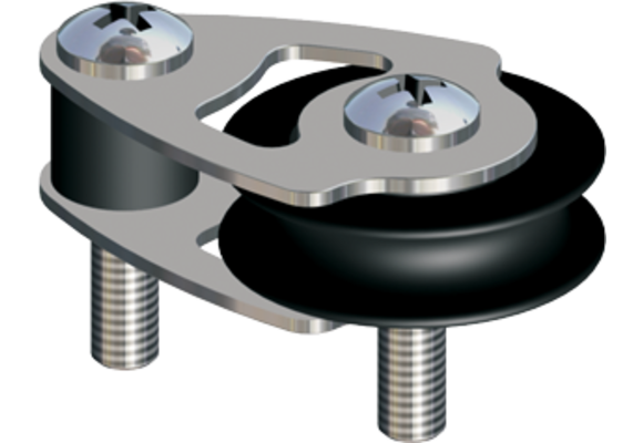 Antal RVS 316 mini block serie 34x6, kogelgelagerd, foot block