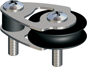 Antal RVS 316 mini block serie 34x6, kogelgelagerd, foot block