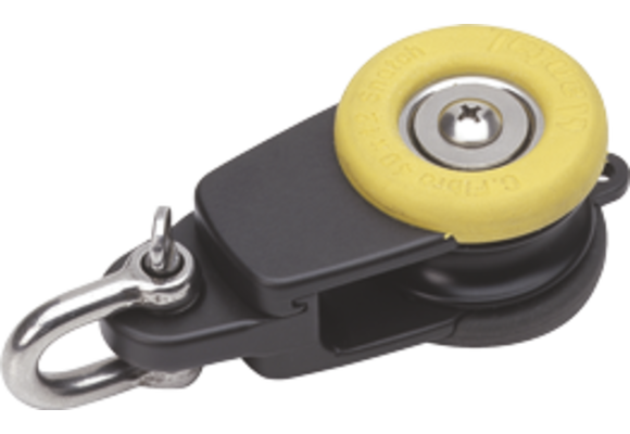 Antal Aluminium snatch shackle block met rubber bescherming